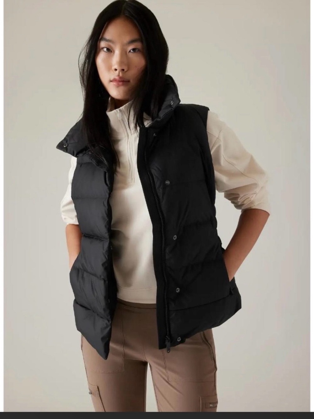 Athleta Downtown Puffer Vest In Black